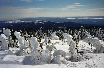 Panorama invernal del monte Wurmberg (971 m)